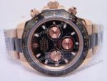 Replica Rolex Daytona Rose Gold Case Black Face Watch for Perfect Gift